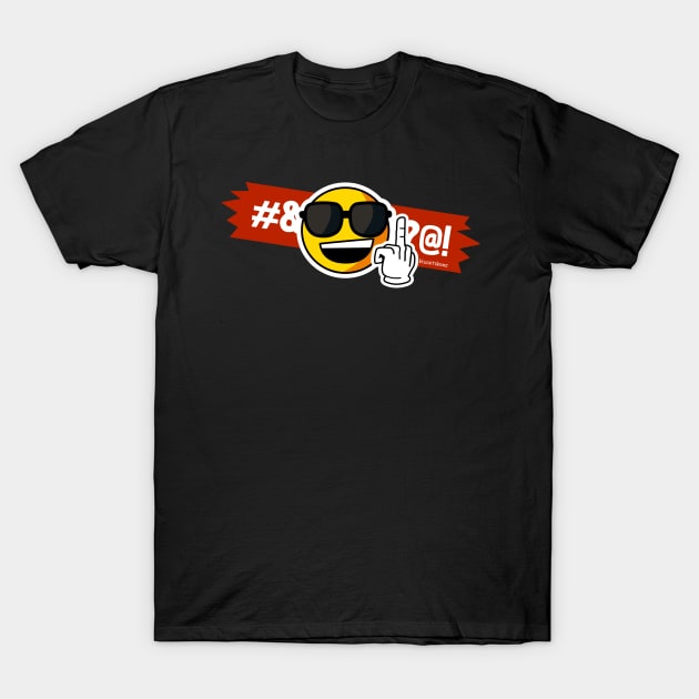 Middle Finger Funny Emoji Smiley T-Shirt by biscuitxbone